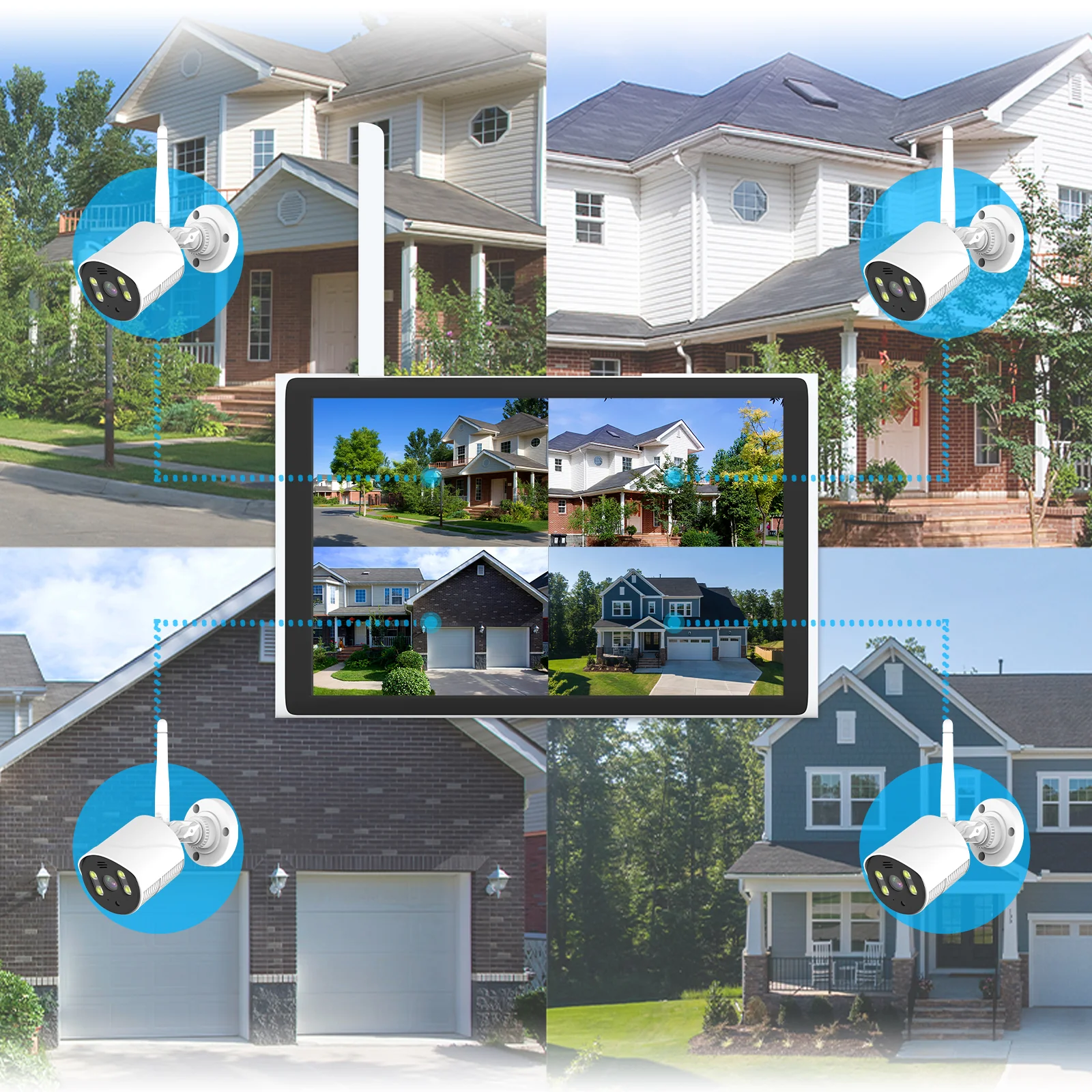 10.1 Inch Screen Wireless Security camera system CCTV NVR surveillance - Image 7