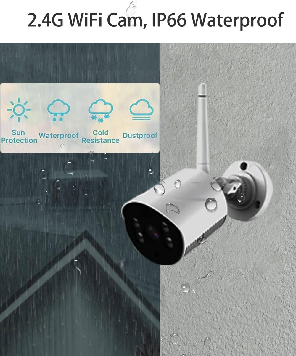 10.1 Inch Screen Wireless Security camera system CCTV NVR surveillance - Image 8