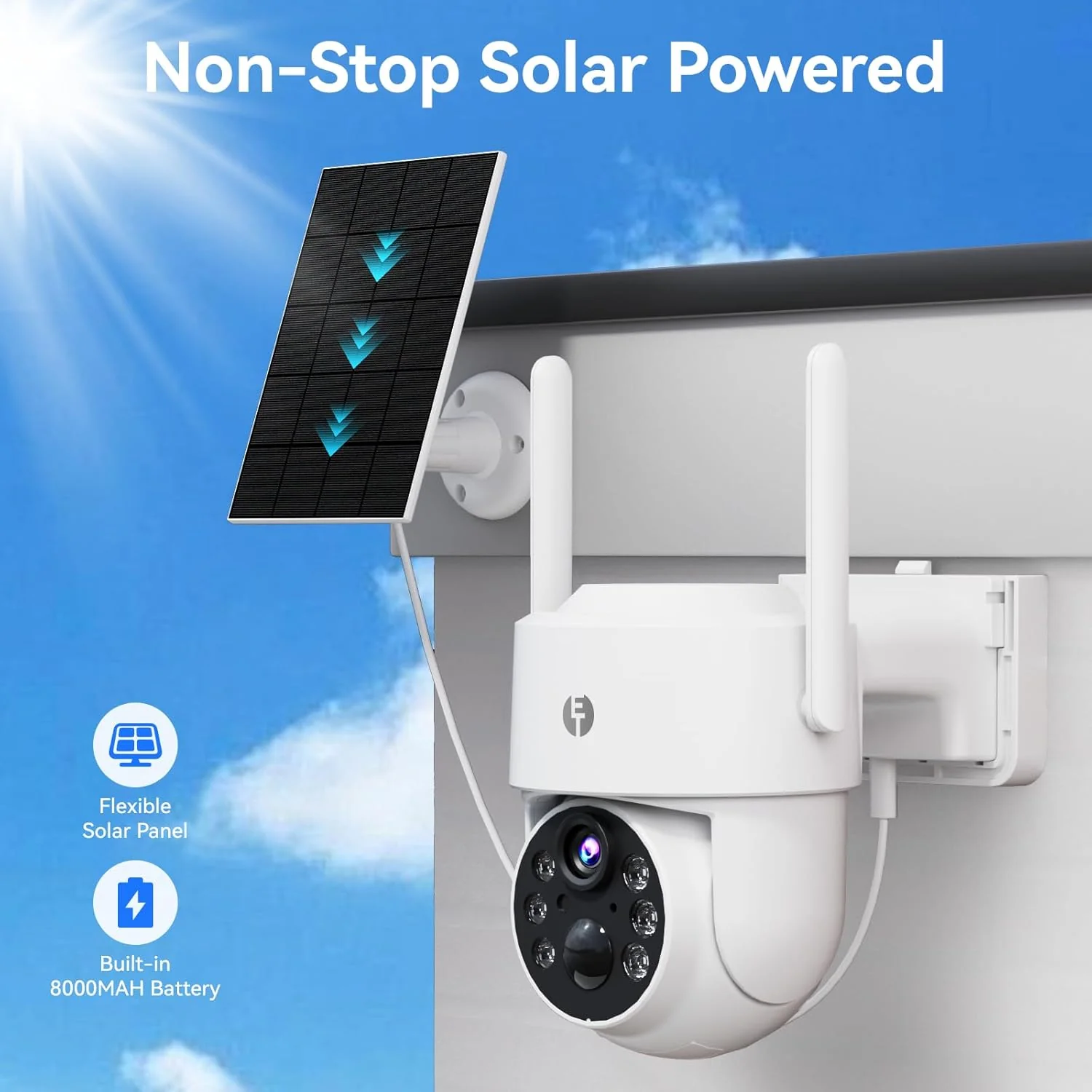 Solar 10.1 Inch Screen Wireless Security camera system CCTV - Image 8