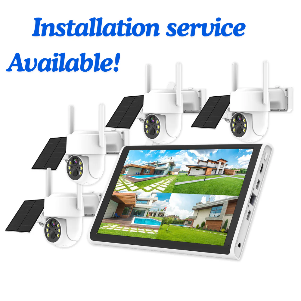 Solar 10.1 Inch Screen Wireless Security camera system CCTV - Image 9