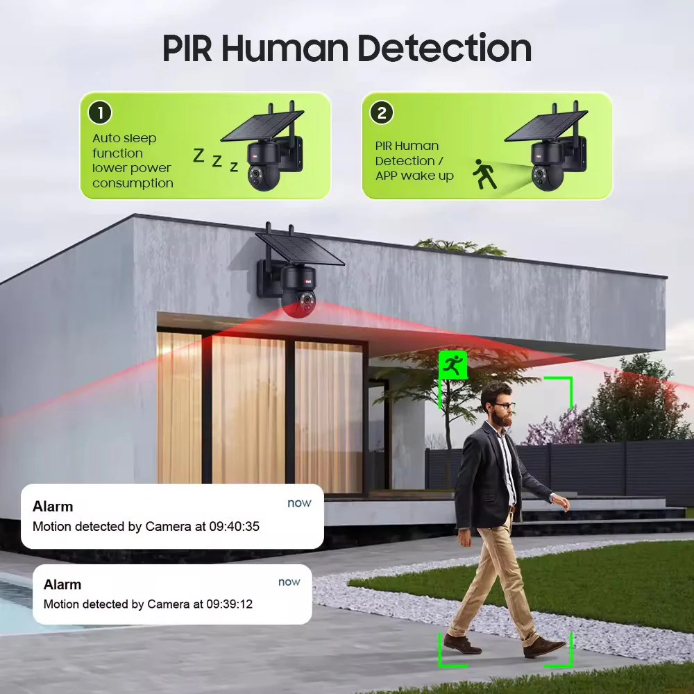 Anspo 4G SIM SOLAR security camera wireless free batteries and 64GB card Black - Image 10