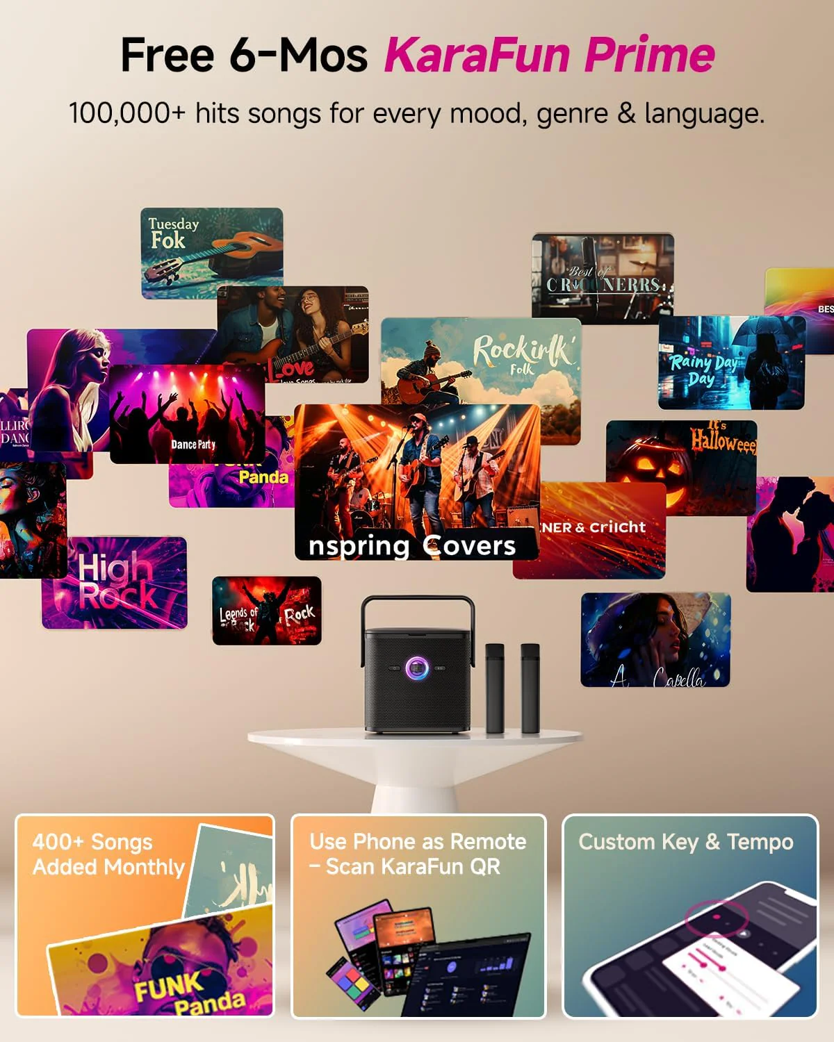 Ikarao S3 Karaoke Machine System With 7″ Touch Screen Wireless Mic - Image 16