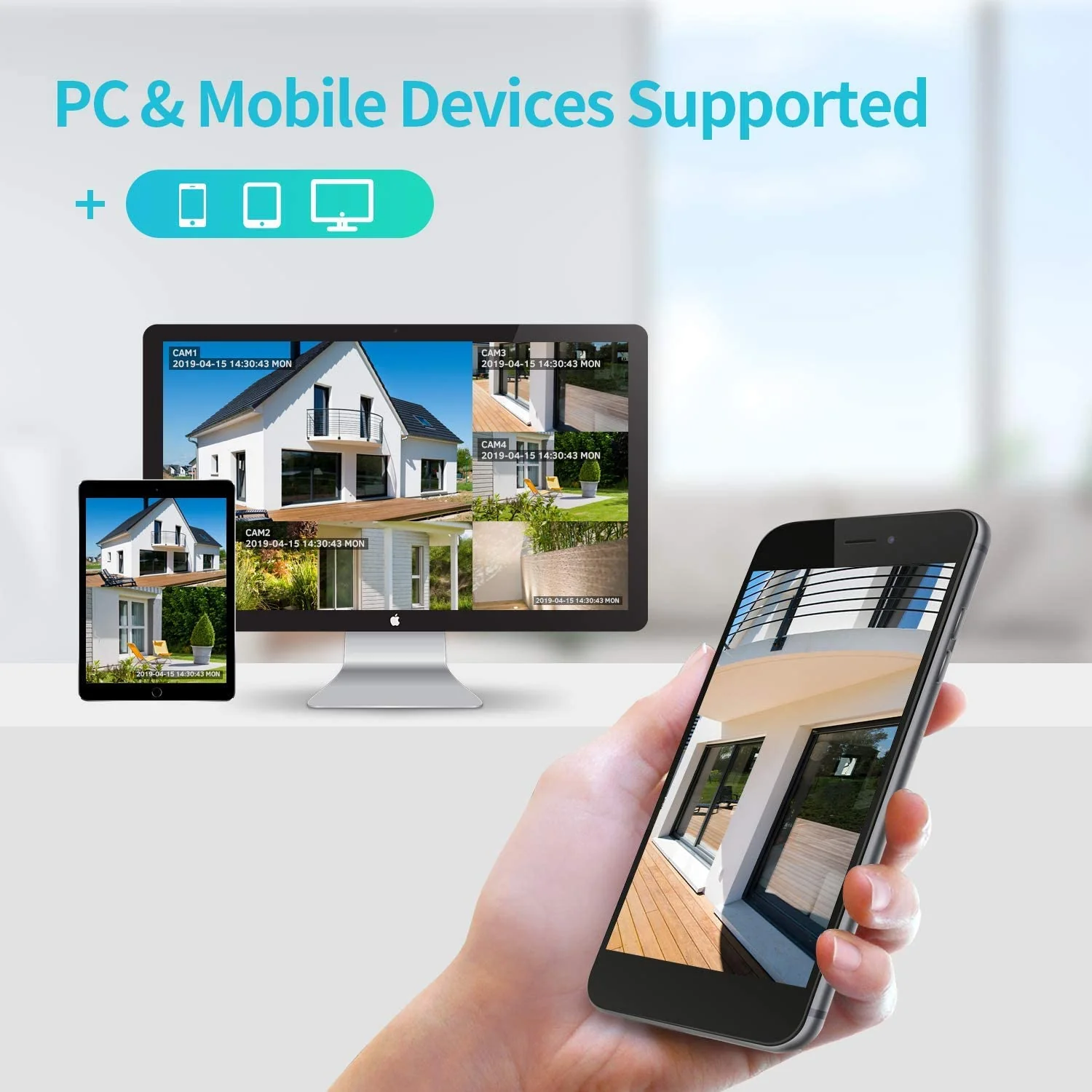 Include 1TB HDD 24hrs recording CCTV wireless security Camera NVR 4CH 1080P - Image 11