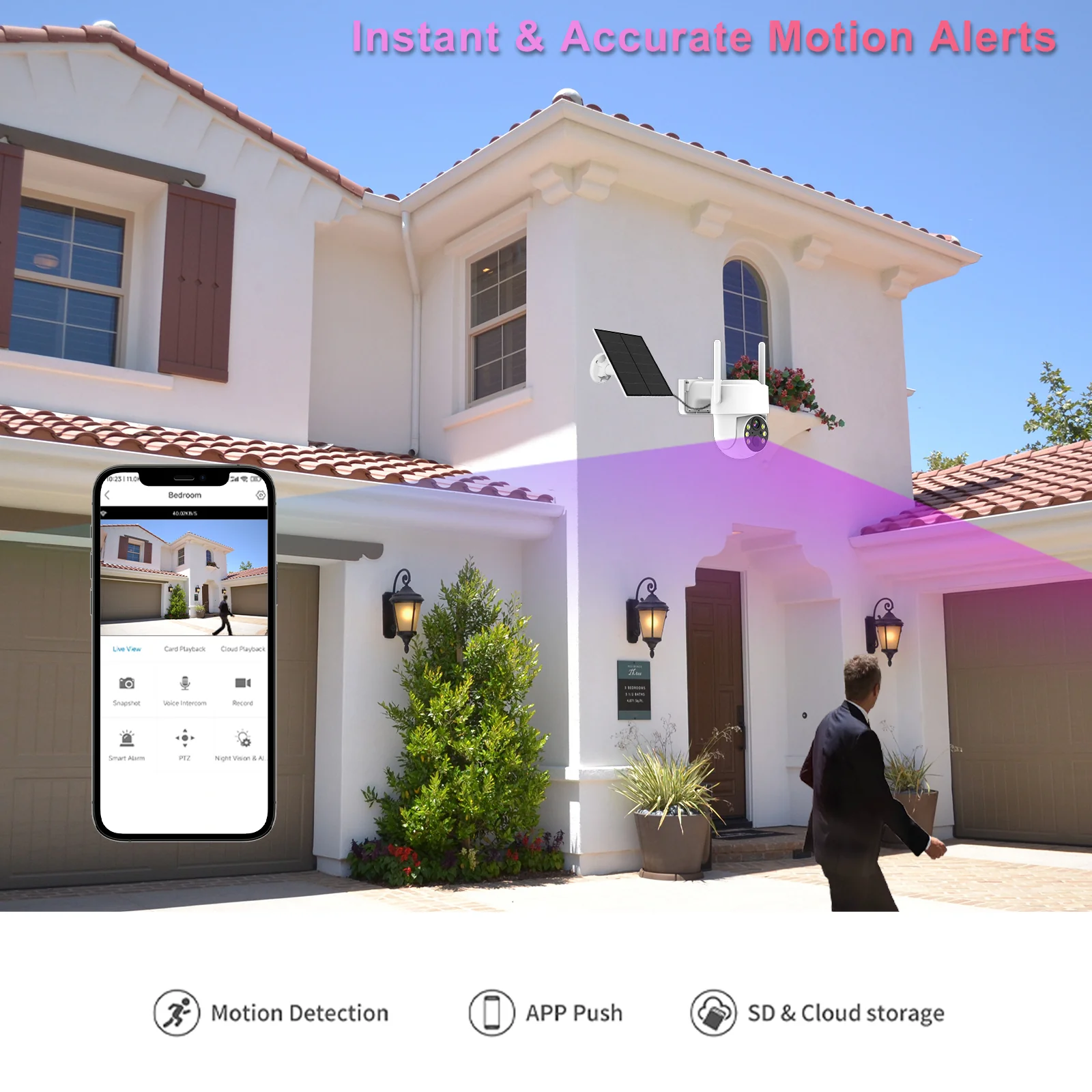Wireless Security Camera SOLAR WIFI and battery powered free batteries and 64GB storage card - Image 9