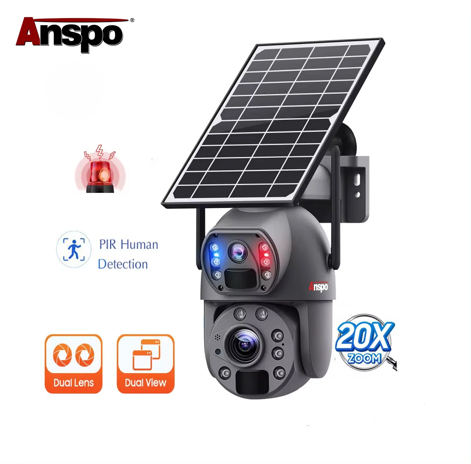Dual camera WIFI SOLAR security camera wireless free batteries with 64GB card - Image 12