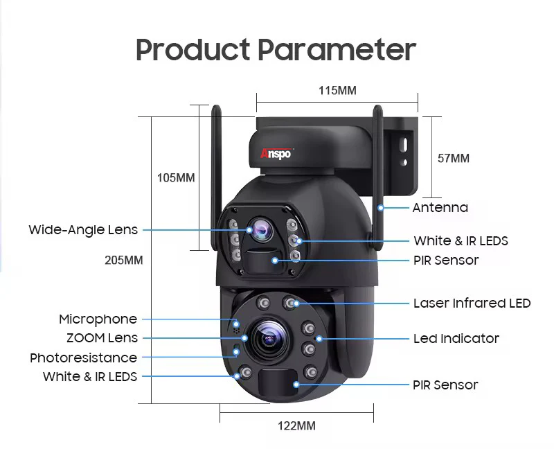 Dual camera WIFI SOLAR security camera wireless free batteries with 64GB card - Image 7
